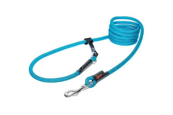 easy-long Hundeleine Ø11mm - 2m - blau mit schwarzen Punkten
